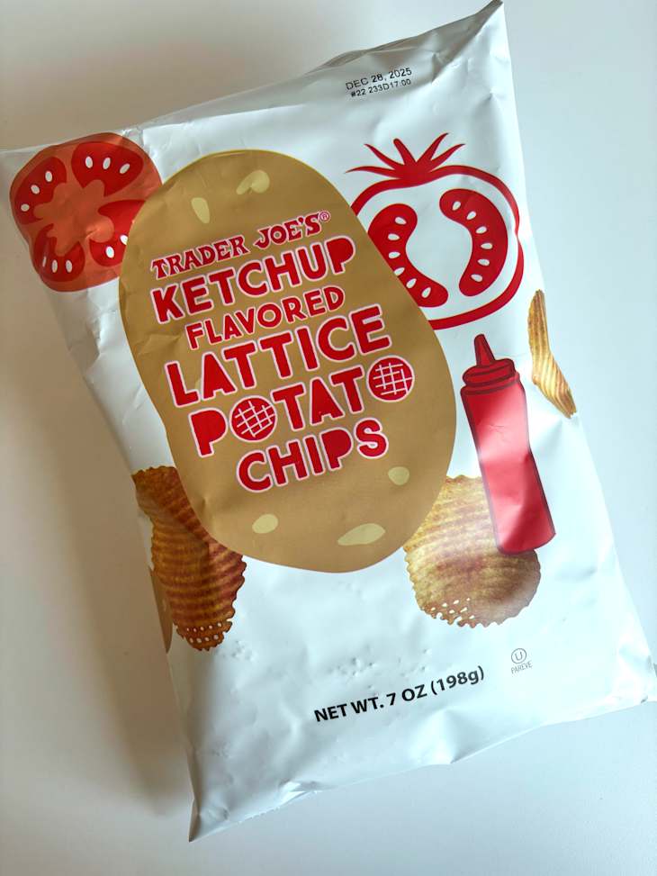 Bag of Trader Joe’s Ketchup Flavored Lattice Potato Chips
