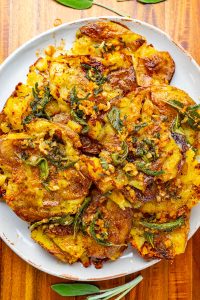 Crunchy Potatoes with Garlic and Sage-Enhanced Brown Butter