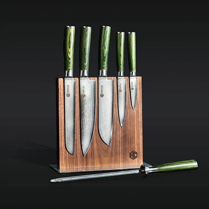 Damascus 7-Piece Steel Knife Set at Hexclad