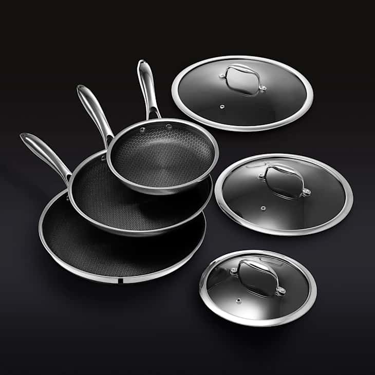 6-Piece Hybrid Fry Pan Set at Hexclad
