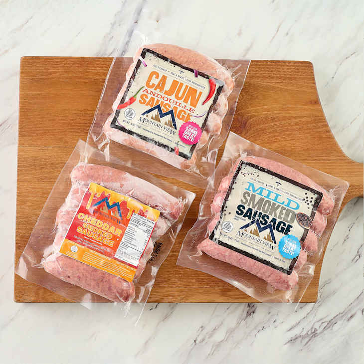 Mountain View Meats 3-Pounds of Fully Cooked Sausage Tailgate Pack at QVC.com