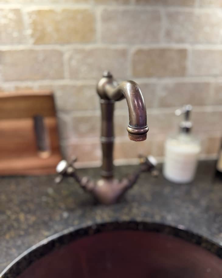 Aerator on kitchen sink.