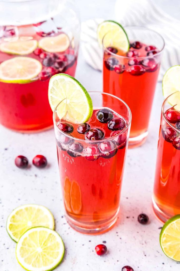 Non-Alcoholic Sparkling Cranberry Drink