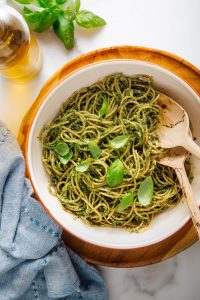 Pasta with Pesto Dressing