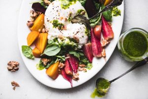 Salad With Roasted Beets, Citrus Fruits, and Goat Cheese