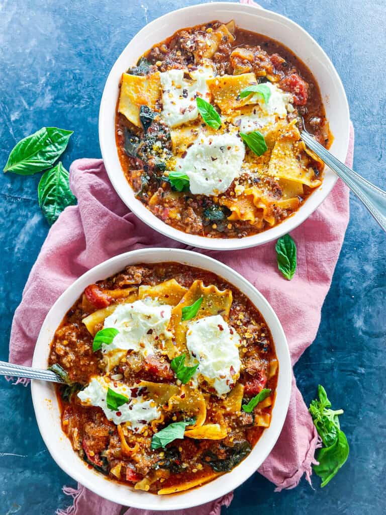 Simple Weeknight Lasagna Soup Recipe