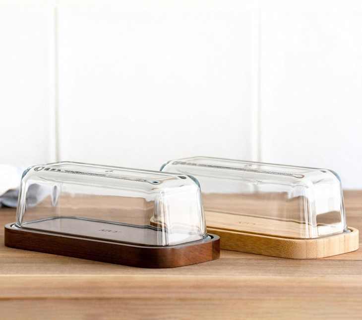 KIVY Glass butter dish with airtight lid that keeps butter soft