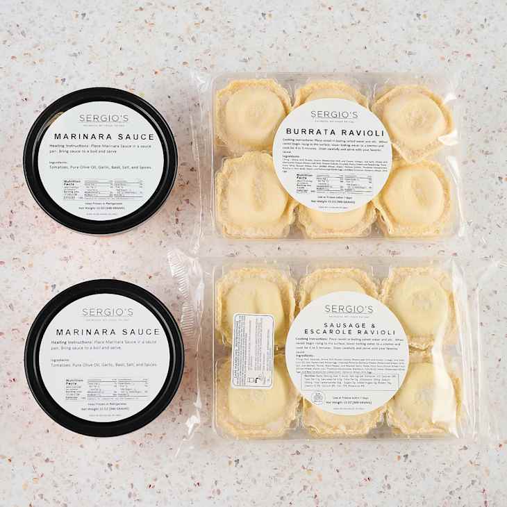 Sergio's 24-ct Burrata or Sausage Ravioli at QVC.com