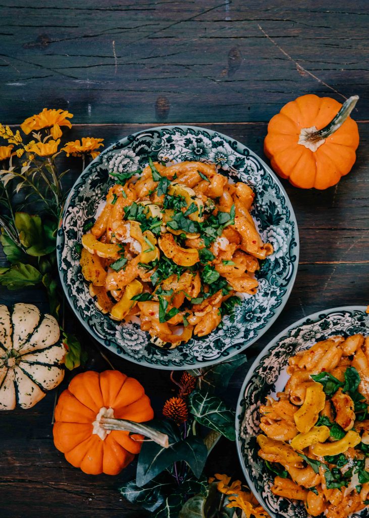 Creamy Pasta with Roasted Honeynut Squash