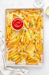 Crispy French Fries with Parmesan and Truffle Seasoning