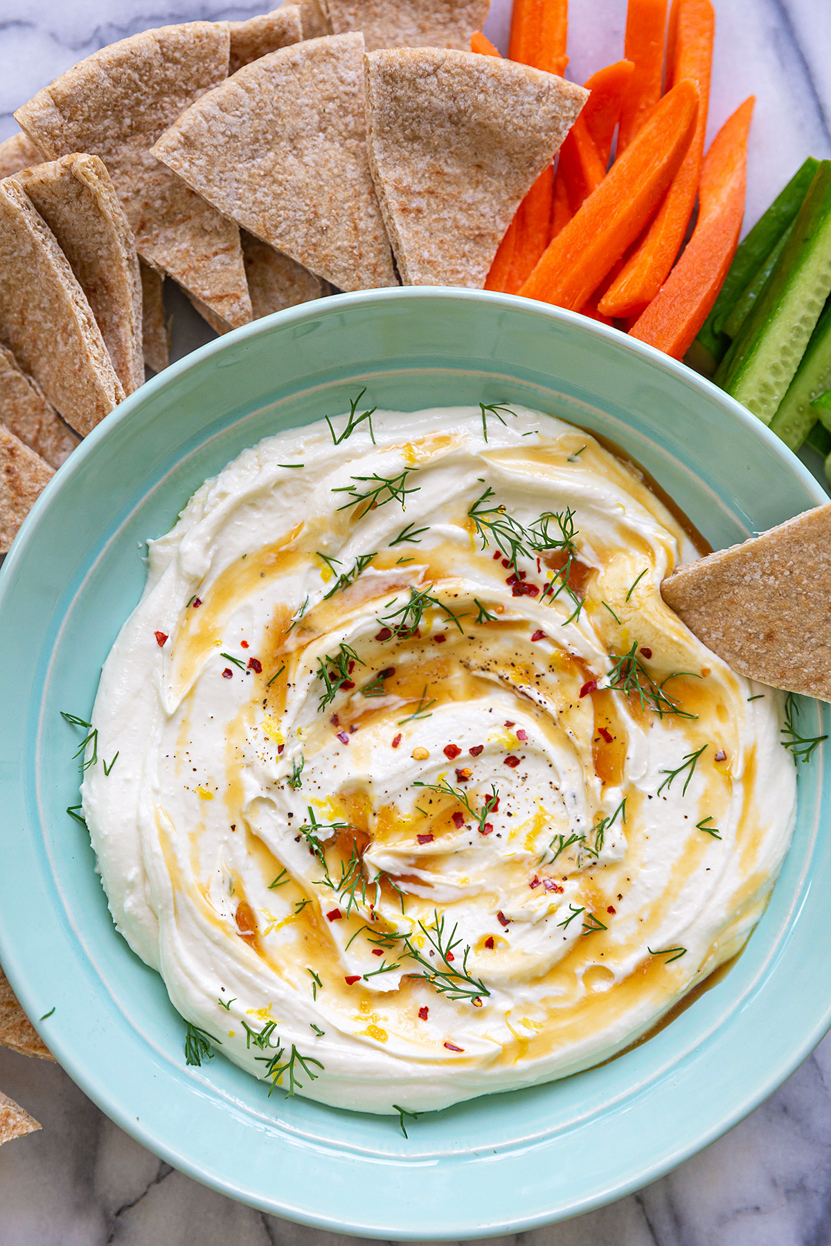 Fast and Simple Whipped Feta with Spicy Honey Recipe