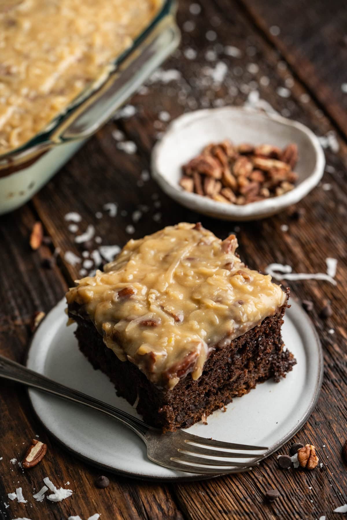 German Chocolate Poke Cake Instructions