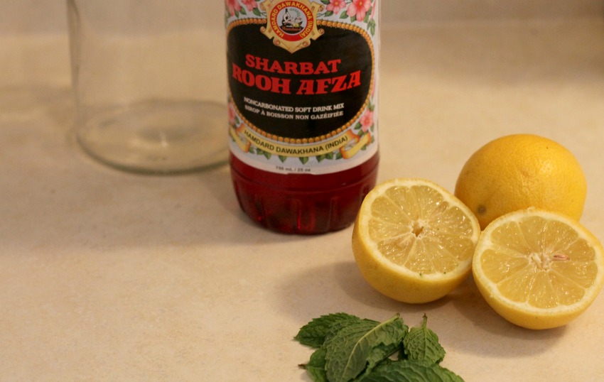 Lemonade Prepared with Rooh Afza Syrup