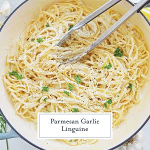 Linguine Pasta Flavored with Garlic and Fresh Herbs