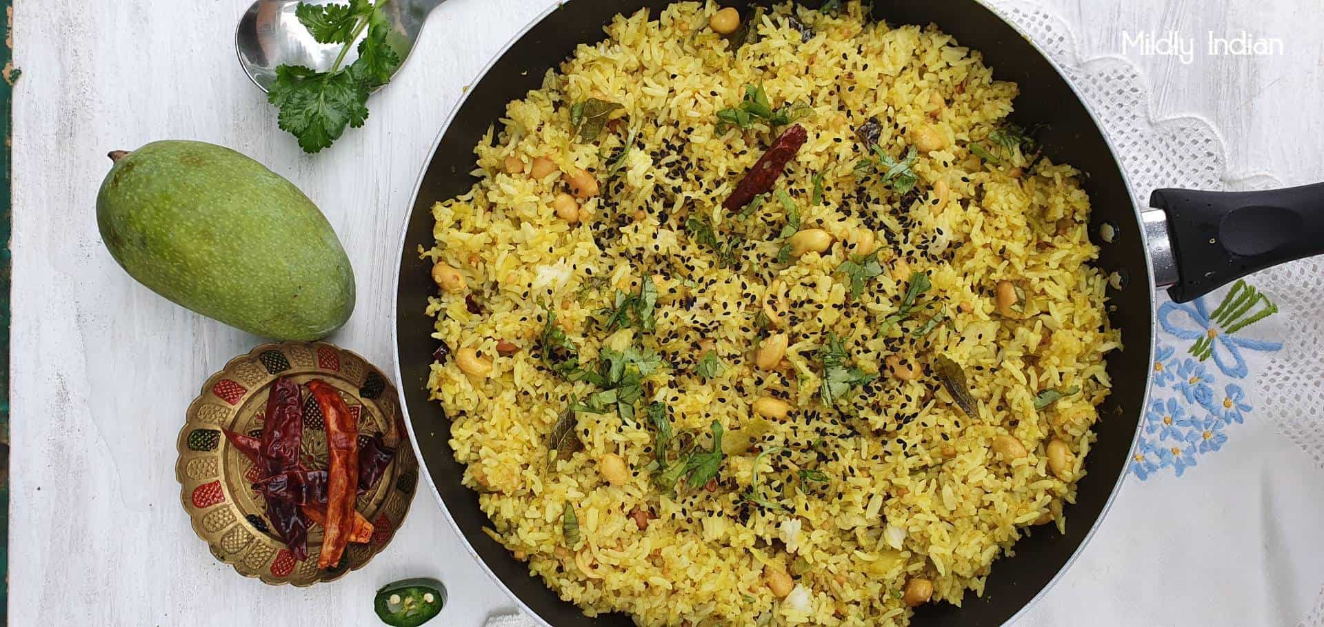 Mango Rice Preparation: Karnataka-Style Mavinakayi Chitranna