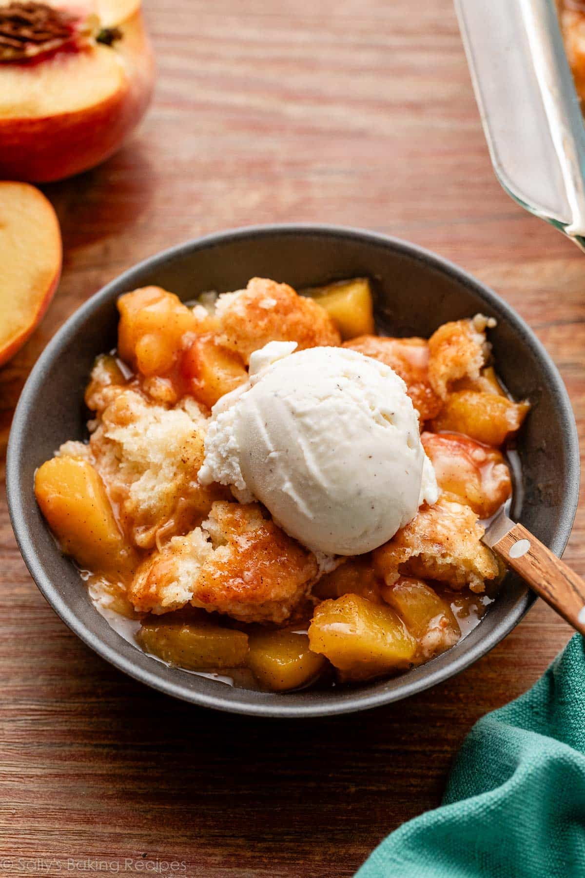 Peach Cobbler With a Crispy Almond Topping