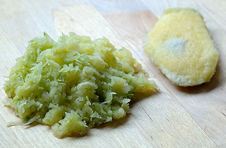 Raw Mango and Moong Dal Relish (Mamidikaya Pesarapappu Pachadi)