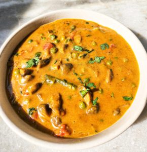 Recipe for Mushroom Matar Dish