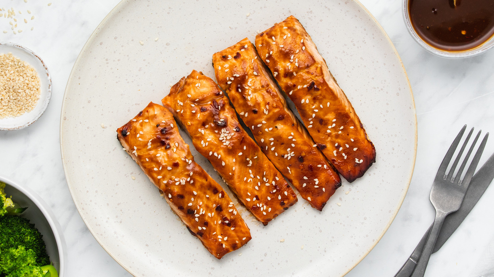 Salmon Coated in Miso Glaze