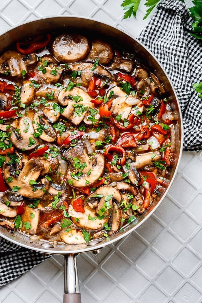 Sautéed Bell Peppers with Mushrooms
