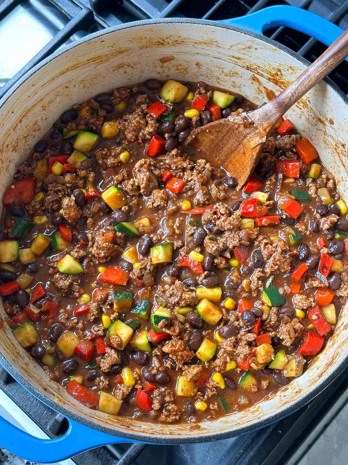 Nutritious Chili Recipe Featuring Three Varieties of Beans