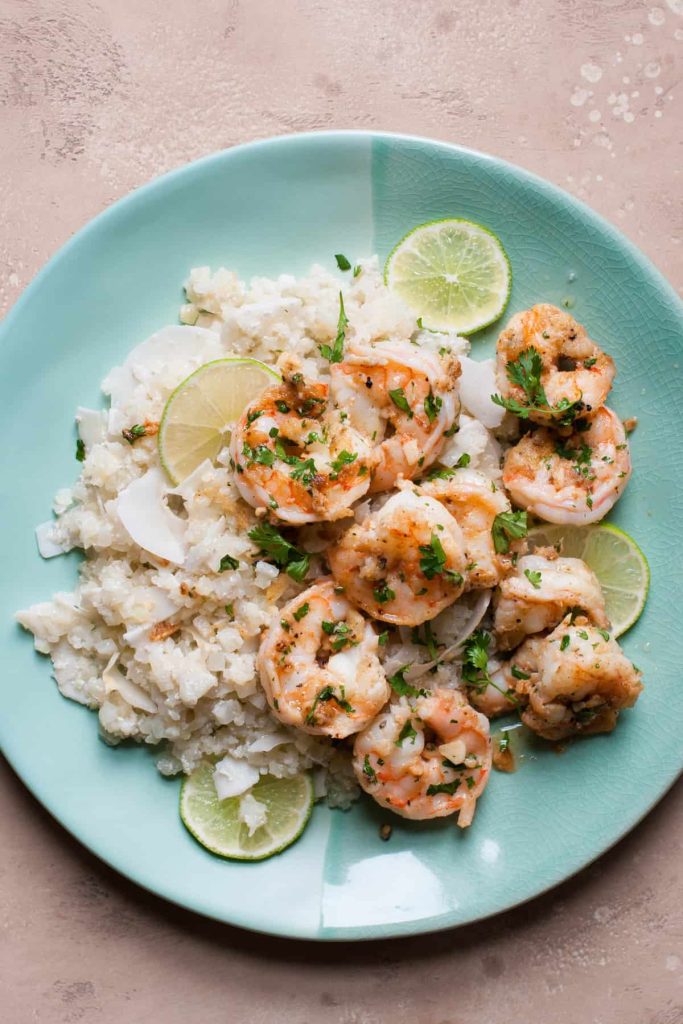 Shrimp and Cilantro Lime Rice Dish