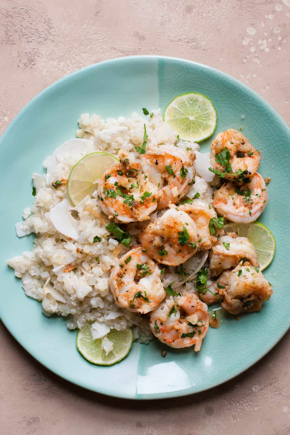 Shrimp and Cilantro Lime Rice Dish