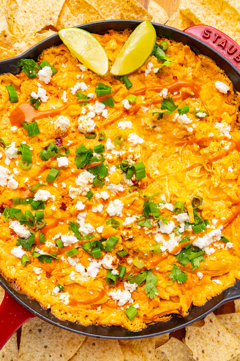 Buffalo Chicken Dip with Street Corn Taste