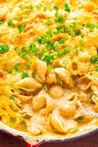 Creamy White Chicken Chili Mac & Cheese