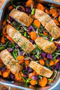 Omega-3-Packed Mediterranean Salmon: Simple Sheet Pan Dinner Recipe
