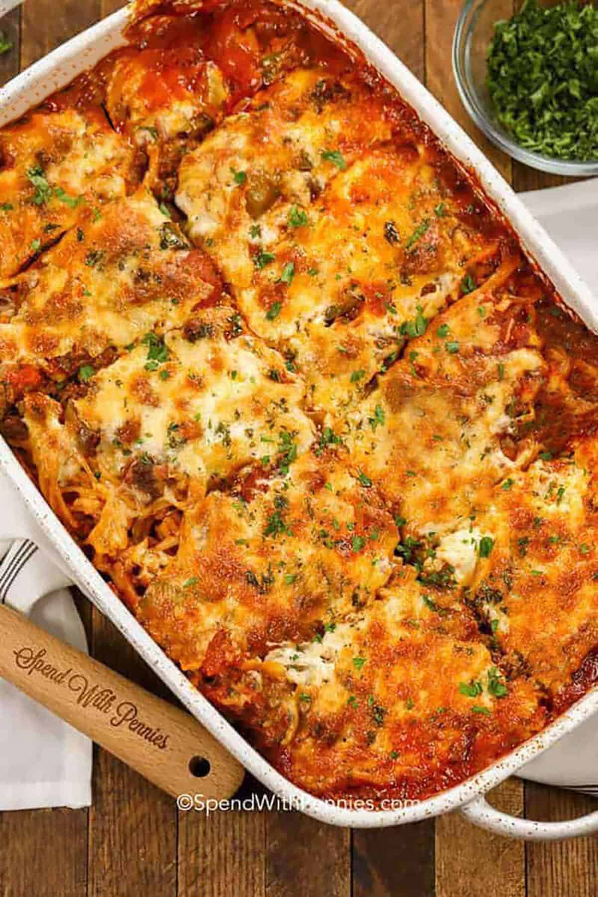 Prepare-Ahead Baked Spaghetti Casserole Recipe