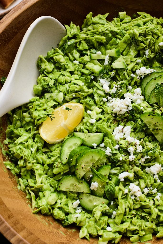 Romaine Lettuce Salad with Green Goddess Dressing