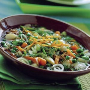 "Vibrant and Tasty Spring Vegetable Broth"