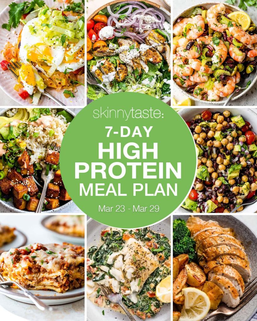 A Detailed 7-Day High-Protein Diet Meal Schedule
