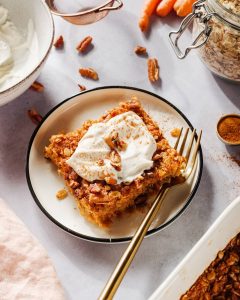 Baked Oatmeal with Carrot Cake Taste
