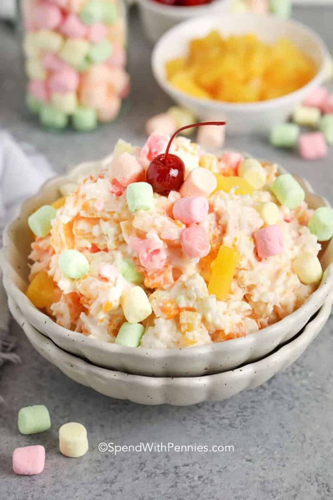 Fluffy Vintage Marshmallow Fruit Salad Recipe