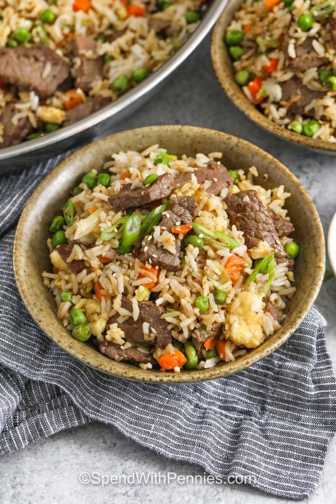 Homemade Fried Rice with Steak Recipe Better than Takeout