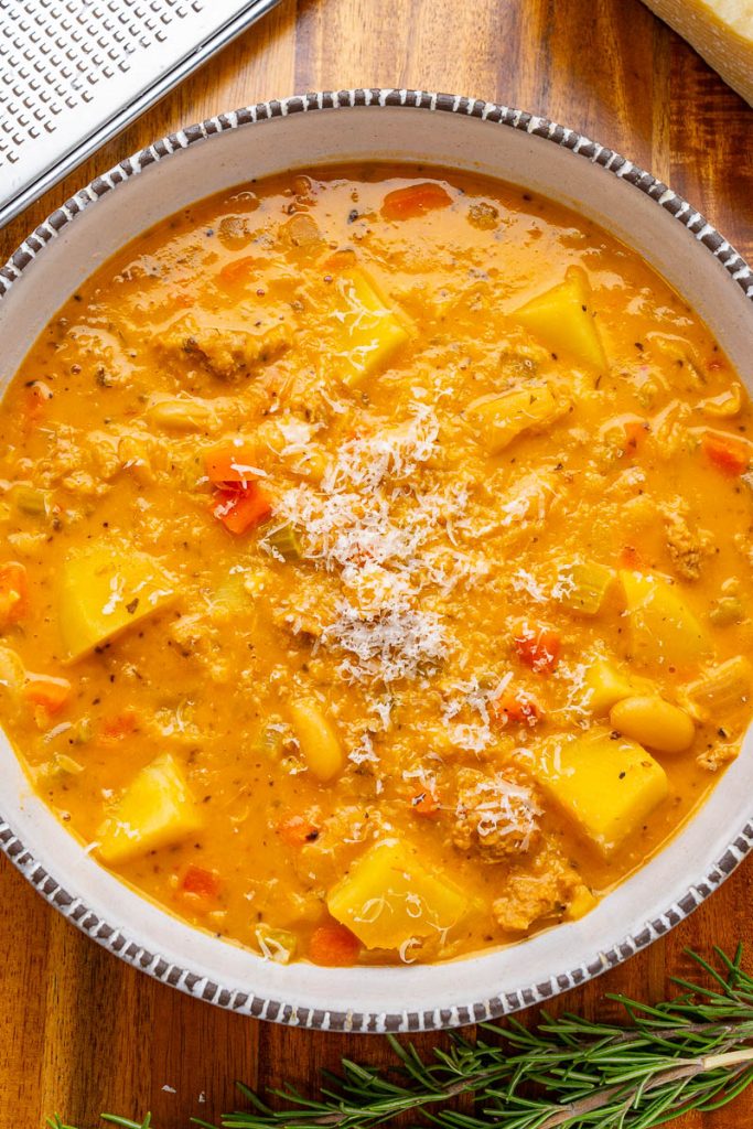 Robust Soup with Velvety Sausage and Beans