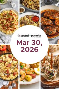 Weekly Meal Schedule for March 30, 2026