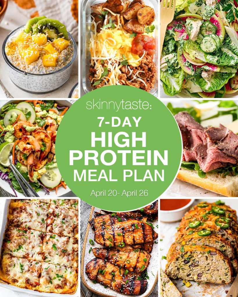 A Detailed 7-Day Meal Schedule for a High Protein Eating Plan