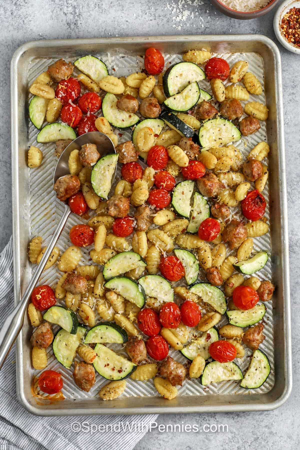Crispy Gnocchi on a Sheet Pan with Sausage Recipe