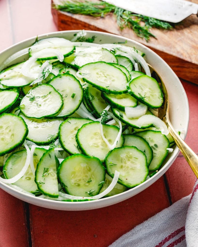 Cucumber Salad with Vinegar Dressing