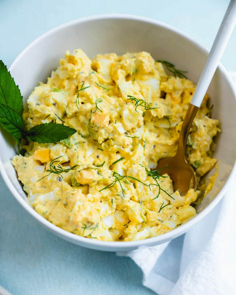 Egg Salad Prepared with Greek Yogurt for a Nutritious Spin