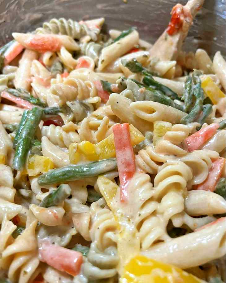 Pasta made with Rondelé spread