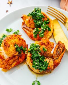 Grilled Large Shrimp with Chimichurri Sauce