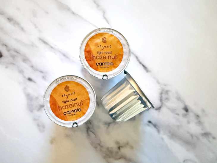 Cambio Roasters Hazelnut Light Roast Recyclable Aluminum Organic Coffee Pods