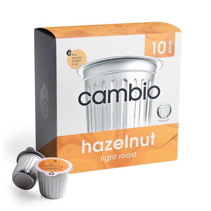 Cambio Roasters Hazelnut Organic Coffee Pods at Amazon