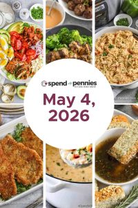 Informative Weekly Meal Schedule for the Week of May 4, 2026