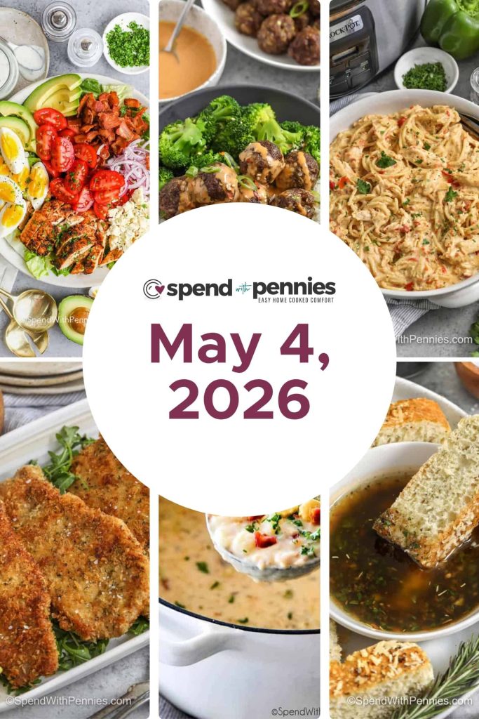 Informative Weekly Meal Schedule for the Week of May 4, 2026
