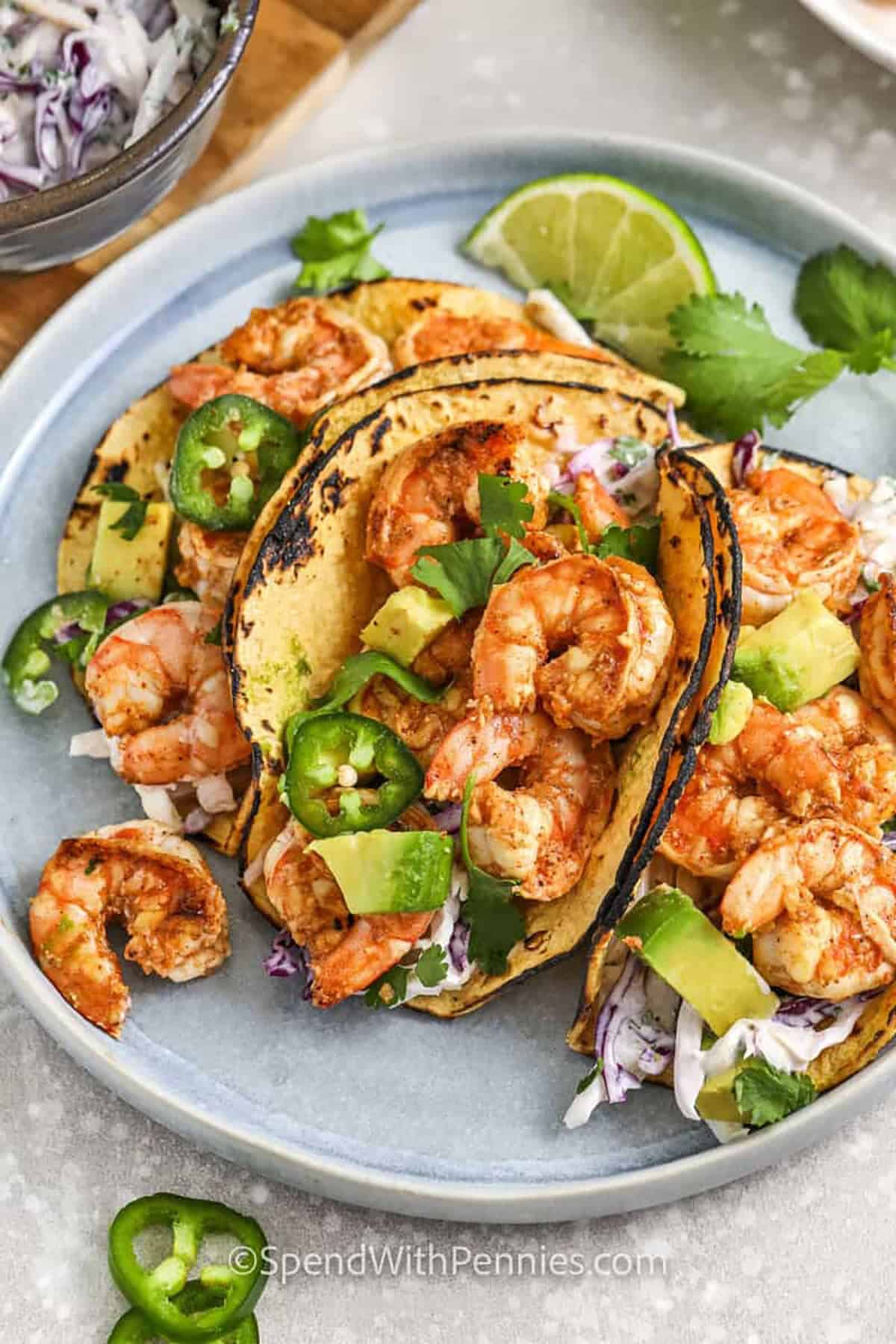 Shrimp Tacos with Cilantro Slaw Recipe